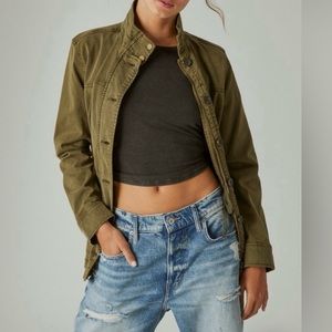 Lucky Brand Like New Army Olive Green Stylish Utility Cargo Technical Jacket